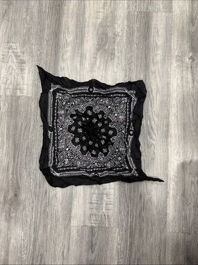 Black Paisley Bandana Scarf